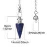 Pendant Necklaces Amethyst Rose Quartz Natural Stone Gemstone Rock Amulet Reiki Pendulum Healing Crystal Conical