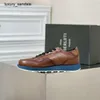 Berluti Herrenschuhe Playoff-Leder-Sneakers Berlut Bru Neues Rindsleder, lässig, hochwertig, echte polierte Farbe, Retro-schöner, trendiger Schuh