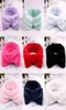 10Colors Women Coral Fleece Bow Hair Band Solid Color Wash Face Makeup Soft pannband Fashion Girls Turban Head Wraps Hair Accesso4965236