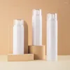 Garrafas de armazenamento Névoa Spray Garrafa Vazia Plástico Branco PET 100ML 120ML 150ML 25 Pcs Com Tampa Transparente Embalagem Recipiente Cosmético Recarregável