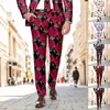 Calças masculinas Mens Dia dos Namorados All Print Rose Love Estilo Único Terno Calças Oversize Sweatpants