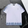 MENS DESIGNER T-shirt Kvinnor T-shirt Par Street Fashion Högkvalitativ pläd Randig tryck Kortärmad Casual Löst passande herr T-shirt Runda nackkläder