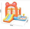 Hurtowe gry na świeżym powietrzu Indoor dzieci nadmuchiwane bounce house Oxford Yard Panda Bear Style Bolek Bolek mini sprężyste zamki z slajdem z dmuchawą za darmo statek