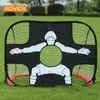 Porta da calcio pieghevole Porta da allenamento portatile Mini Rete da calcio per bambini Rete da allenamento mobile per interni ed esterni Pallone da calcio 240111