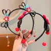 Haarschmuck Blume Kinder Perücke Stirnband Geflecht Tang-Anzug Hoop Rote Schleife Haarband Quaste Baby Kopfbedeckung Hanfu Sticks