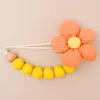 Cute Floral Baby Pacifiers Leashes Chain Newborn Products Pacifier Proof Clip Baby Silicone Bead Flower Pacifier Clip Lanyard