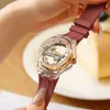 Koreansk New Light Luxury Fashion Women's Transparent Hollow hela automatiska mekaniska silikon Leisure Sports Style Watch