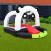 Hurtowe gry na świeżym powietrzu Indoor dzieci nadmuchiwane bounce house Oxford Yard Panda Bear Style Bolek Bolek mini sprężyste zamki z slajdem z dmuchawą za darmo statek