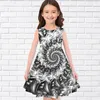 Girl Dresses Kids Little Girls Sleeveless Dress 3D Floral Print Daily Casual Cute Sweet Over Knee 80-180CM