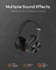 DOQAUS Bluetooth Headphones Over Ear 52 Hours Playtime Wireless Headphones with 3 EQ Modes Noise Isolating HiFi Stereo Headphones with Deep Bass Microphone