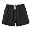 Męskie spodenki na 2023 Letnie nowe męskie Bermuda Problemers Beach Black White Solid Shorts