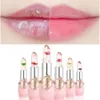 Moisturizer Longlasting Jelly Flower Lipstick Makeup Temperature Changed Colorful Lip Blam Pink Transparent 6pcs set 240111