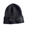 Beanie CP Designer Bonnet Company Mens Hat Two Lens Caps vinter stickade hattar Goggles Glasögon Män kepsar mössor Skull Caps Outdoor Women Uniesex Black Grey L6 L6