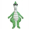 2024 Halloween Green Dinosaur Mascot Costumes Halloween Cartoon Characon Tesfit Suit Noël