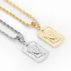 Pendant Necklaces Classic Jesus Head With 4mm Wide Rope Chain For Hip Hop Personalized Jewelry Women Men
