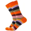 10 paires de haute qualité rue personnalité mode coloré décontracté hommes chaussettes rayure grille géométrique coton drôle 240112