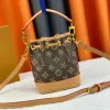 Coulisse M81266 M46291 NANO NOE Totes Borsa a mano di lusso da uomo Moda Donna manico superiore Mini pochette fiore marrone Designer crossbody Borse a tracolla in pelle