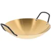 Pans Work On Pot Double Handle Wok Ear Stainless Steel Griddle Pan Home Kitchen Cooking Utensil