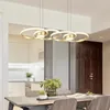 Lámparas colgantes Iluminación moderna Lámpara LED Lámpara colgante montada en el techo Anillos minimalistas para el hogar Color dorado