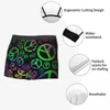 Cuecas hippie estilo masculino boxer briefs shorts homens desenhos animados anime engraçado calcinha macia para