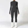 Yoga Jumpsuits Winter Plush Yoga Zipper Long Sleeves for Warmth Wear Fitness Sports Bodysuit Tight Clothes Women 240112