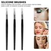 Makeup Brushes 6 st Silicone Lip Mask Brush Women Ansiktsapplikator Eye Shadow Professional Cosmetics Travel Kit