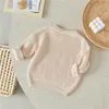 Pullover Suefunskry Newborn Baby Girl Boy Knitted Long Sleeve Autumn Winter Sweater Christmas Letter Print Loose Pullover Casual TopsL2401