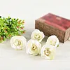 Decoratieve Bloemen 50 stks Kunstmatige Rose Zijden Bloem Hoofd 4x3.5 cm Woonaccessoires DIY Scrapbooking Craft Bloemen Bruiloft Verjaardagsfeestje