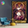 Tarot Tapestry De Maan Ster Zon Wandtapijten Middeleeuws Europa Waarzeggerij Muur Opknoping Mysterieuze Kamer Dceoration Home Decor Art 240111