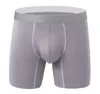Трусы мужские сексуальное нижнее белье модальные шорты-боксеры со средней талией дизайн противоизносные брюки с плоскими углами повседневные спортивные штаны