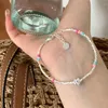 Strand coréen mode mignon fleur colorée irrégulière métal perlé Bracelet pour les femmes fête de mariage Y2K EMO bijoux accessoires cadeau