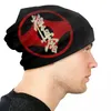 Baskenmützen Masutatsu Oyama Kyokushin Skullies Beanies Caps Männer Frauen Unisex Straße Winter Warme Strickmütze Erwachsene Karate Logo Motorhaube Hüte