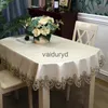 Tkanina stołowa obrusy wodoodporne owalne owalne luksusowe haftowane koronkowe okładka stołowa sztywna tkanina stołowa stół do jadalni dekoracja