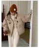 女性のトレンチコートファッションボタンジャケット女性冬塗りつぶし綿の暖かい首輪ゆるい風のないコートパーカー