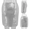 Spódnice imprezowe spódnica koktajlowa musujące błyszczące cekiny mini dla kobiet -odzieży klubowej wysokiej talii nad ołówkiem kolanowym