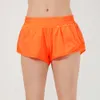 デザイナーLululemenly Womens Yoga Shorts Fit Zipper Pocket High Rise Quick Quick Dry Lulusly Lemon Lemon Train Short Loose Style Style Style Style Stymable Gym Quality Lululy