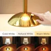 Desk lampor LED Crystal Table Lamp Touch Sensor Desk Lamp USB Cordless Night Light Restaurant Atmosphere Lamp Bar Cafe Hotel Home Decor YQ240123