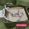 Браслет Роскошные дизайнерские браслеты для женщин Модный модный дизайн браслета открывающийся серебряный браслет Высококачественные украшения Очень красивые 7SZZ