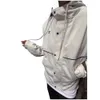 Celinnes Jacket Luxury Designer Fashion Original Standard High End Sprint Coat Windbreaker High Collar Autumn/Winter Hooded Coat