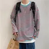 Men's Hoodies Striped Hole Autumn Spring Casual Long Sleeve Men Sweatshirts Fashion Oversized 2024 Trend Harajuku Tops Arrival Retro Shirt