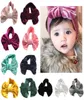 Baby Velvet Bow Bands Elastic Velvet Big Bow Fairbands Baby Girl