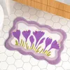 Golvmatta ljusfärgad anti-halkblandning tyg badkar sido toalett vatten absorberande mattan hushåll leveranser 240111
