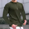 Fashion Men's Casual Long sleeve Slim Fit Basic Knitted Sweater Pullover Male Round Collar Autumn Winter Tops Cotton Tshirt 240112