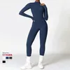 Yoga Jumpsuits Winter Plush Yoga Zipper Long Sleeves for Warmth Wear Fitness Sports Bodysuit Tight Clothes Women 240112