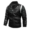 Vestes en cuir de motard pour hommes, manteau PU brodé de Scorpion, mode printemps-automne, veste en cuir à col montant 240112