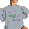 Women's Hoodies Carnival Mask Printed Tops Casual Round Neck Long Sleeve Pullovers 2024 Spring Fall Fashion Large Size Loose Sweatshirt