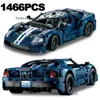 Blocks Technischer MOC 42154 FORDED GT Muscle Sport Car Build Block Model Rennfahrzeug Montage Spielzeugsteine für Kinder Erwachsene Geschenk 231115