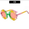 Enfants lunettes de soleil été filles coloré fleur cadre lunettes de soleil lunettes enfants Uv protection plage lunettes Z6676