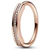 Cluster-Ringe Original Rose Gold Pave Tiara Krone Signatur I-D mit Kristallring Fit 925 Sterling Silber Europa DIY Geschenkschmuck