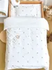 3 pièces ensemble de literie Vintage dessin animé coton bébé enfants berceau lit housse de couette drap taie d'oreiller sans remplissage 240111